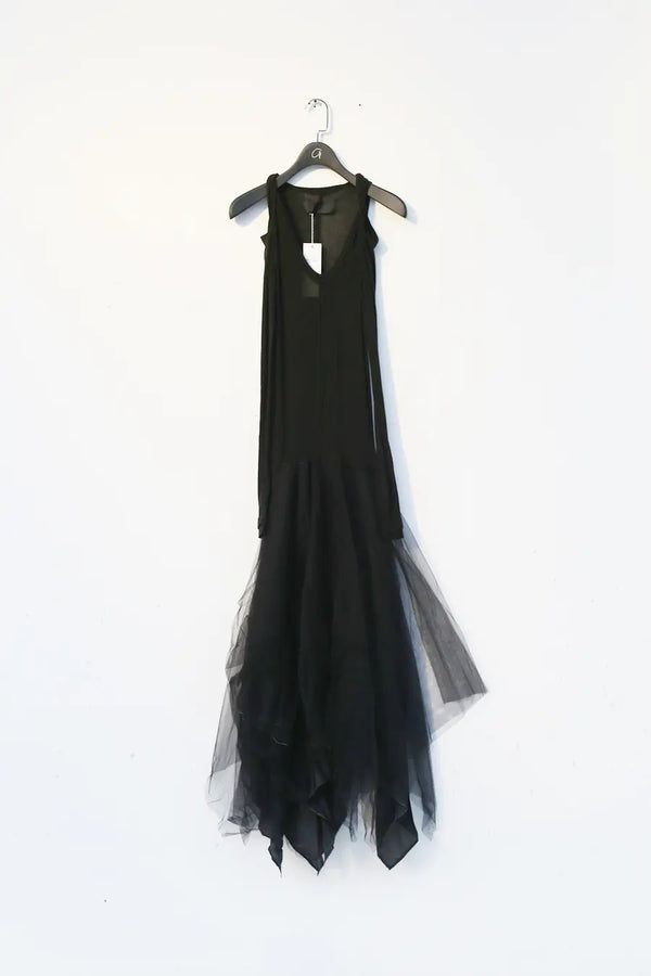 Marc Le Bihan 2830 soft off -the -shoulder dress Noir black (2831)